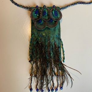 Wayne M. Kleski Peacock Flapper Purse
